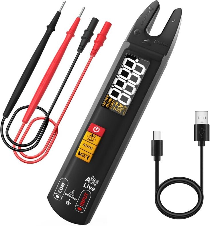 U0 Smart Digital Multimeter mit Leerlaufstrom-Zangenmessgerät und berührungslosem Spannungsprüfer, Mini-wiederaufladbare...