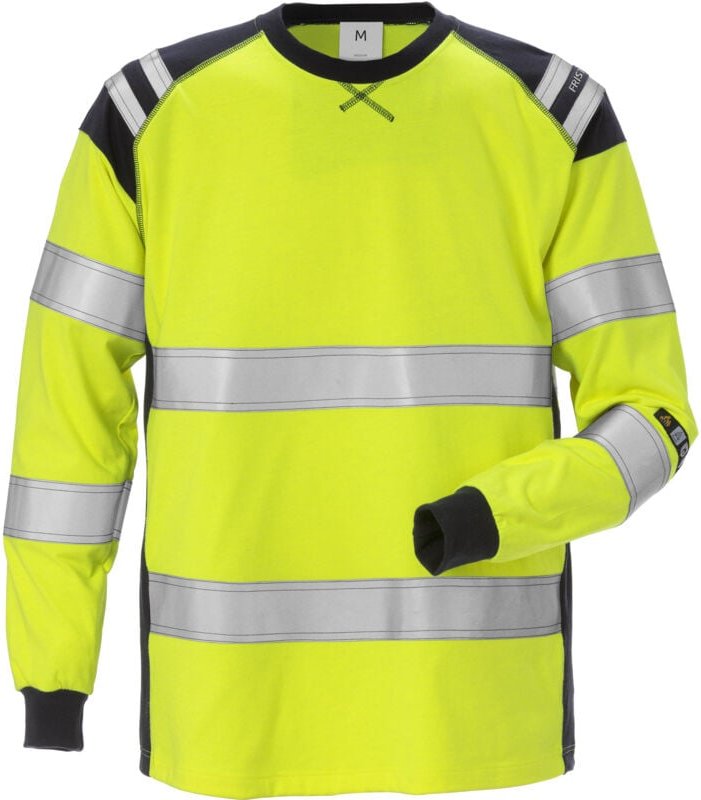 Fristads 125041-171-4XL Flamestat High Vis T-Shirt Langarm Kl. 3 7077 TFLH Warns