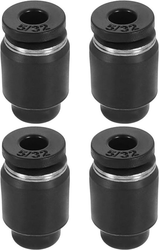 Satz mit 4 pneumatischen Verschraubungen, Luftstecker-Ausführung, Kunststoff-Außendurchmesser-Rohr zum Anschluss von Luf...