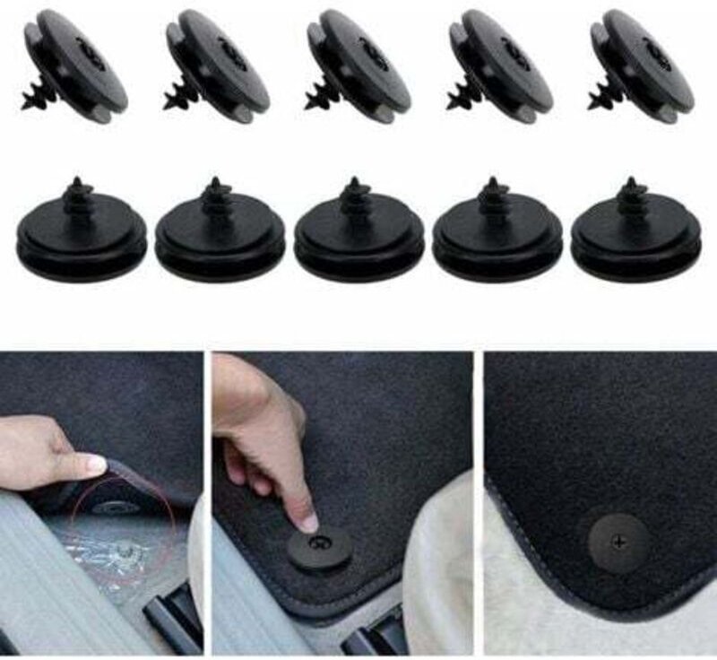 Set mit 10 Befestigungsclips für rutschfeste Auto-Fußmatten
