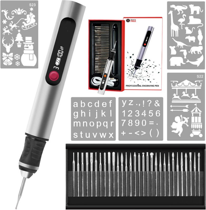 Gravierstift, das ultimative kabellose Handwerkzeug für Künstler und Hobbyisten – Gravieren auf über 50 Oberflächen – An...