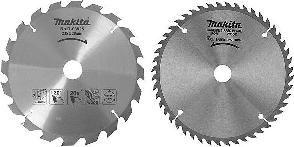 Satz von 2 Standard-Holzkarbidklingen Ø235mm Makita D-20068