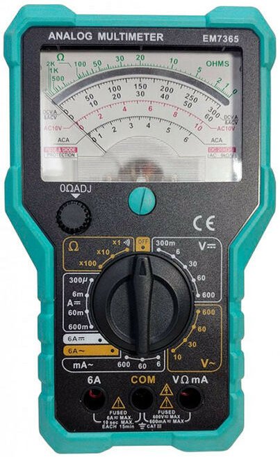 Analog-Multimeter 600VAC/DC, 6ADC/AC, 20Mohm