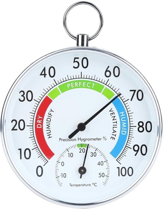 Innenthermometer und Hygrometer für Growzelte, zur Wandmontage, für Zuhause, Lager oder Büro.