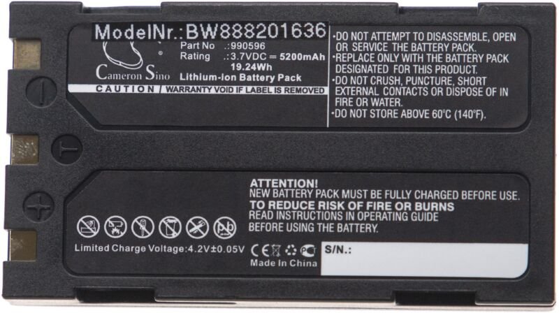 Vhbw - 1x Akku Ersatz für Ridgid 990596, 990514 für Messgerät (5200 mAh, 3,7 v, Li-Ion)