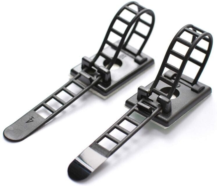 50 selbstklebende Kabelbinder mit Schraubbefestigung – Kabelmanagement-Clips und verstellbare Nylon-Kabelbinder – selbst...