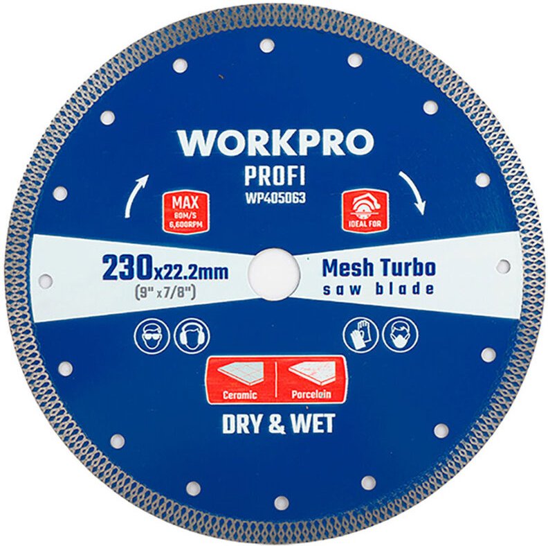 Diamant-Sägescheibe, Kontinuierliche Verzahnung, Profi, ø 125 x 22,2 x 10 mm