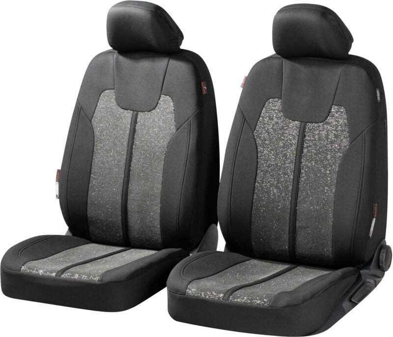Walser - Autositzbezug Corso Vordersitze Collection Basic silber-schwarz Sitzbezug