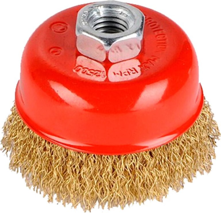 Rotierender Messingdrahtbürstenteller Ø 75 mm für Schleifmaschine Kreator
