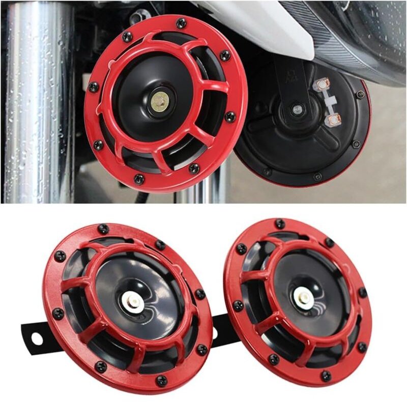 2-teiliges 12-V-Autohupen-Set, Doppelhupe aus Metall, super laut, hoher und tiefer Ton, universell, wasserdicht, für Aut...