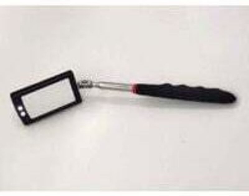 Teleskop-Inspektionsspiegel, LED-Teleskopspiegel mit 2 hellen LEDs, weichem, rutschfestem Ausziehgriff, Fahrzeuginspekti...