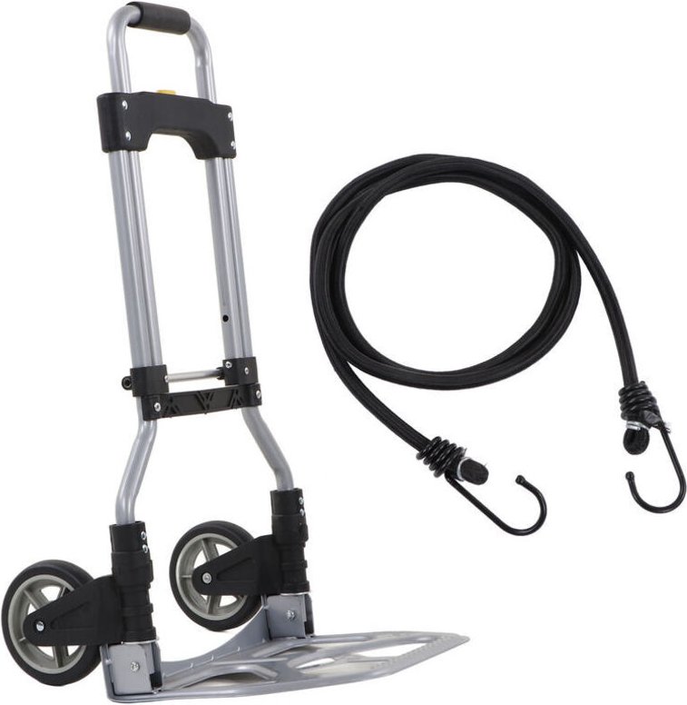 Vtizikl Diable Pliable Charge 70kg, Chariots de manutention 2 Roues pour Bagages, Voiture, Déménagement et Bureau A