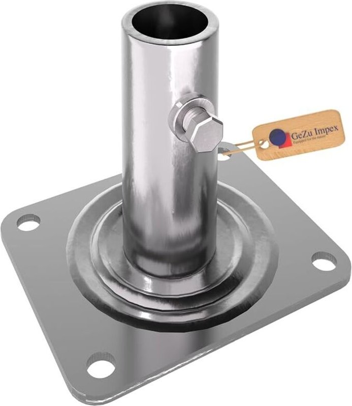 GeZu Impex Gerüst Grundplatte 135x110x120mm Verzinkte Schwerlast Gerüstrohr Ø26 mm Gerüstgrundplatten Baker-Stil