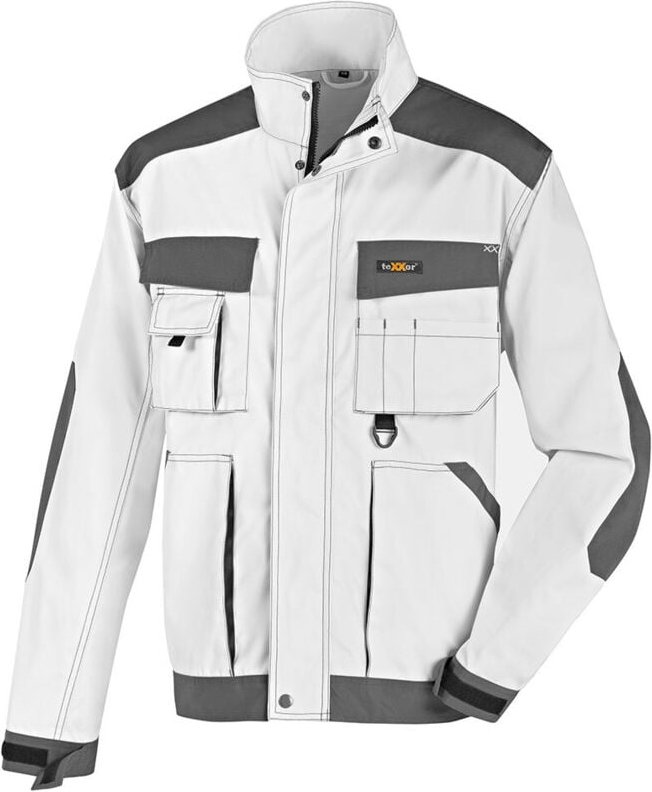 Canvas (270 g/m²) Bundjacke ANTIGUA weiß/grau Größe XL