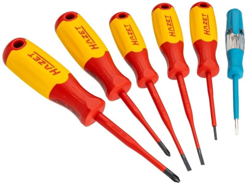 Hochvolt Elektriker Schraubendreher Satz, schutzisoliert, Schlitz Profil, Kreuzschlitz Profil ph, 6-tlg., 0,4 x 2,5 - 0,...