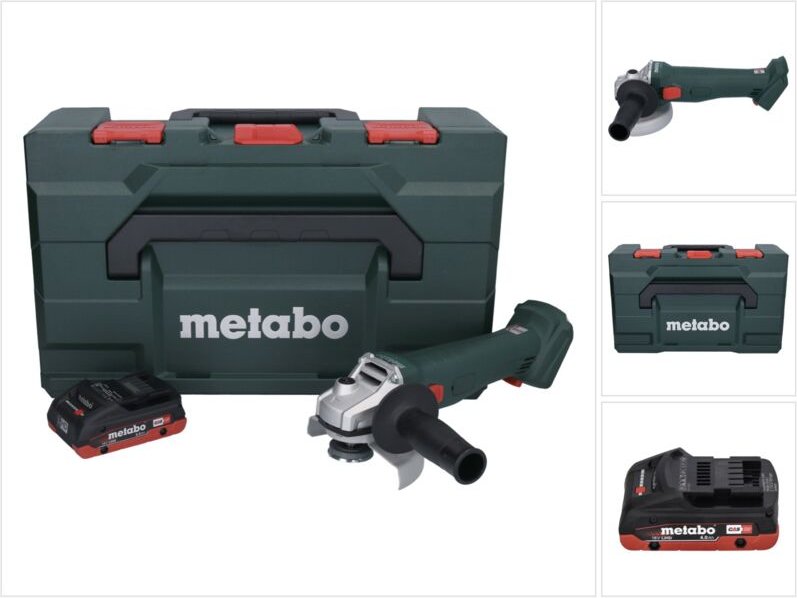 Metabo - w 18 l 9-125 Akku Winkelschleifer 18 v 125 mm + 1x Akku 4,0 Ah + x - ohne Ladegerät