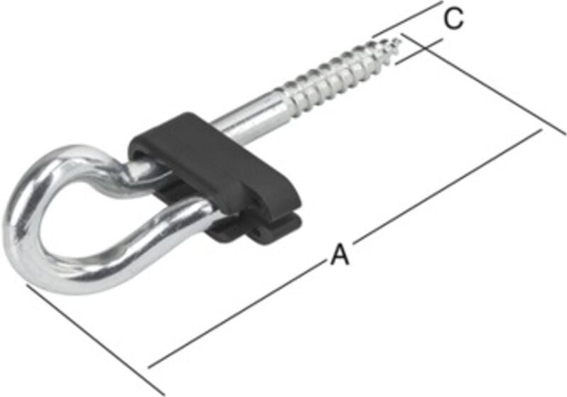 Schaukelhaken verzinkt 150 x 10.6 mm Schraubhaken - Vormann