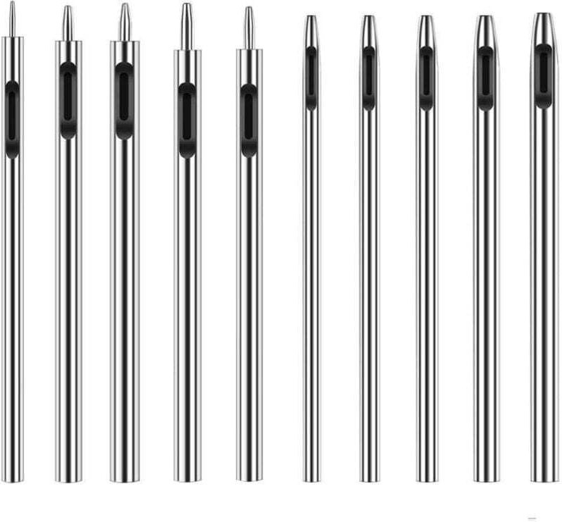 10 Stück Lederstanzer, Locher, Lederstanzer, Papierdichtungsmaschine, Hohlloch, Hohlstanzer, Rundstahl, Leder-Hohlstanze...