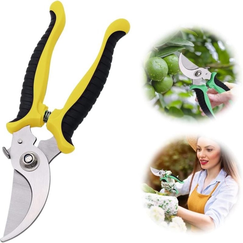 Gartenschere, Gartenschere, rutschfeste Schere, multifunktionale Astschere, professionelle Gartenschere, 2 Stück 19 cm -...
