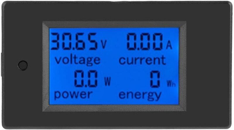 Digitales Voltmeter, Amperemeter, Leistungsmesser, Multimeter, DC 6,5–100 V, Strom, Spannung, Energiezähler, Batterietes...