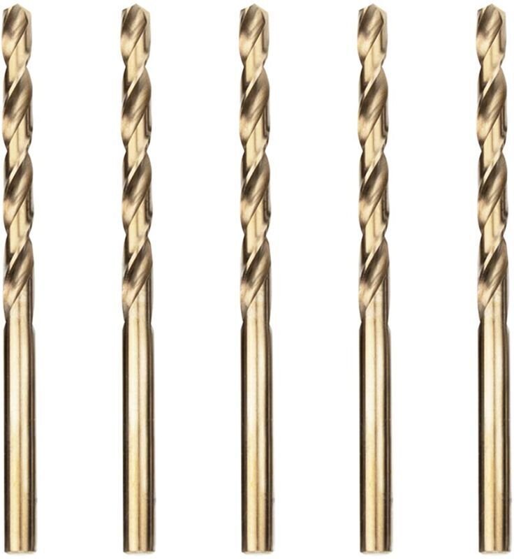 5 Stück 5,0 mm Profi-Spiralbohrer, Edelstahl-Metallbohrer, Standard din 338