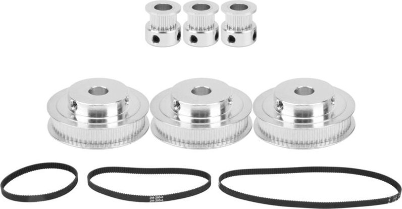 Cocoarm Zahnriemenscheibe, 20-60 Zähne, Synchronrad aus Aluminiumlegierung mit 3 Zahnriemen für CNC-Maschinen und Heimwe...