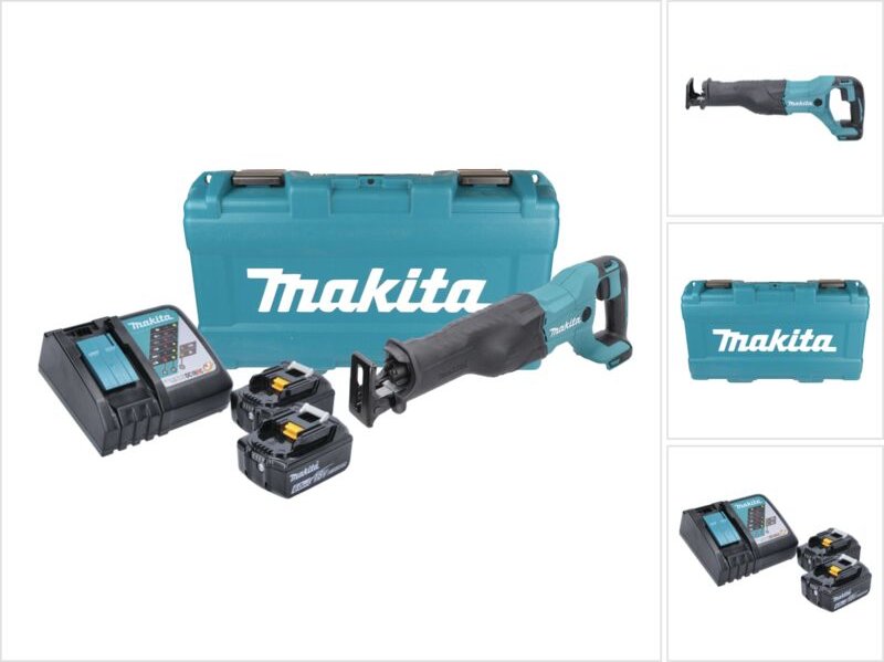 Djr 186 rgk Akku Reciprosäge Säbelsäge 18 v + 2x Akku 6,0 Ah + Ladegerät + Koffer - Makita