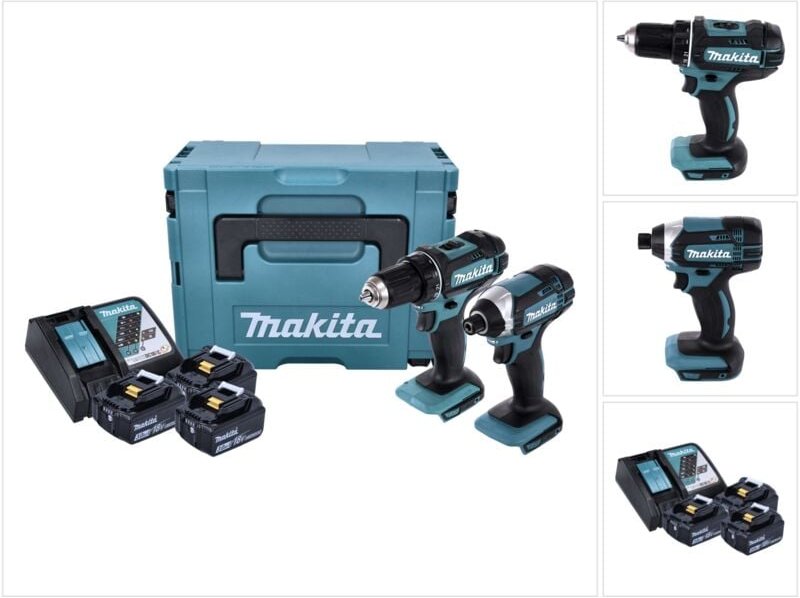 Makita - dlx 2127 J1 Akku Combo Kit ddf 482 z Akku Bohrschrauber + dtd 152 Akku Schlagschrauber + 3x Akku 3,0 Ah + Ladeg...