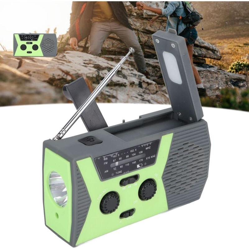 Notfall-Kurbelradio, AM/FM-Wetterradio mit 2000-mAh-Akku, solarbetriebenes Radio für Notfälle zu Hause und Überleben im ...