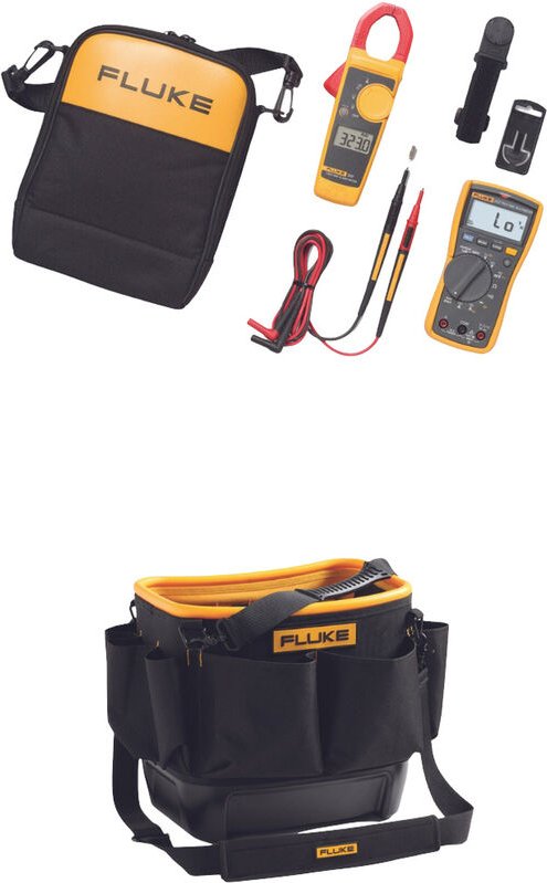 117/323/TB25 Hand-Multimeter, Stromzange digital inkl. Prüfkabel, inkl. Tasche cat iii 600 v - Fluke