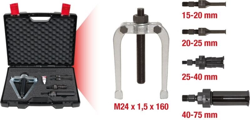 Ks Tools Präzisions-Innen-Auszieher-Satz ø 15-75 mm, 5-tlg.