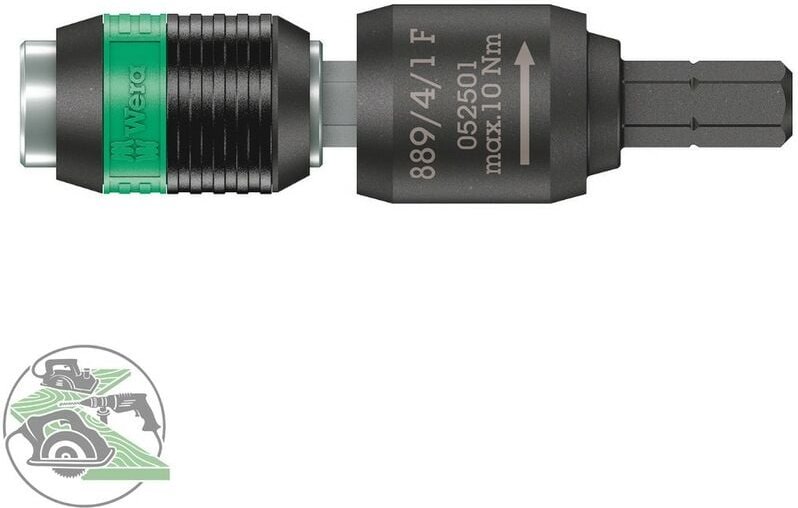 889/4/1 f Rapidaptor Freilauf-Bithalter, 1/4' x 64 mm - Wera