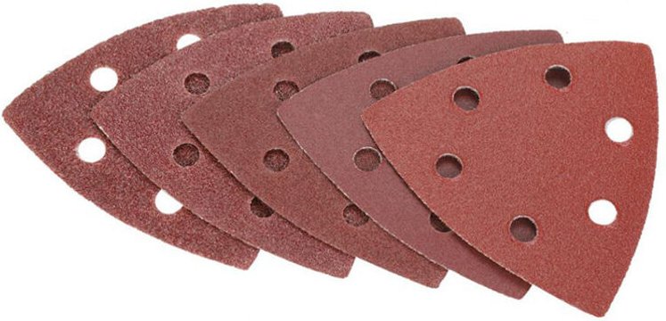 Selbstklebende dreieckige Schleifscheiben – 101-teiliges Set mit 90 x 90 mm Scheiben – 90 mm Schleifteller – Schleifset ...