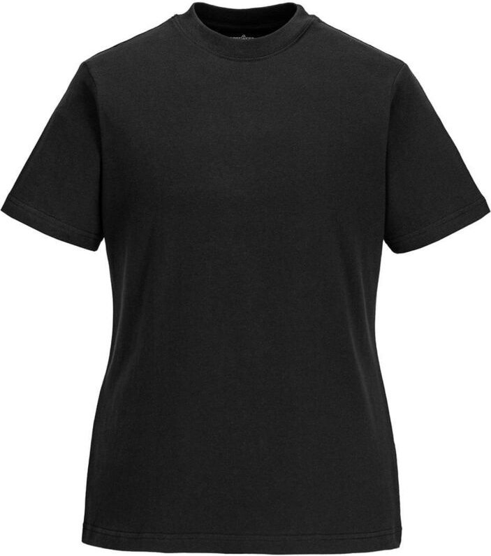 Damen-T-Shirt Kurzarm Schwarz XL