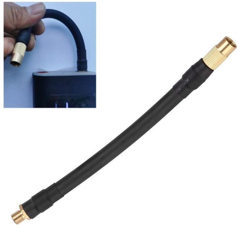 Vtizikl Tuyau en Caoutchouc de Gonfleur de Pneu, 6,3 Pouces Tuyau D'extension de Gonfleur de Pneu Tube de Pompe à Air Re...