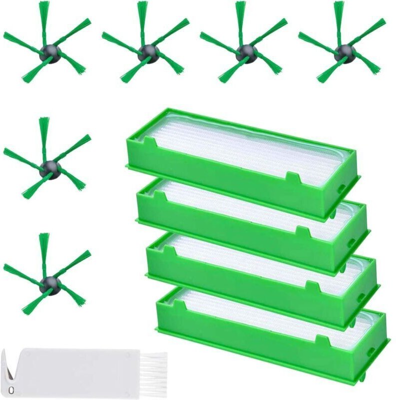 Zubehör für den Vorwerk Kobold VR200/VR300 Saugroboter: 6 Seitenbürsten, 4 HEPA-Filter, 1 Reinigungswerkzeug, 11-teilige...