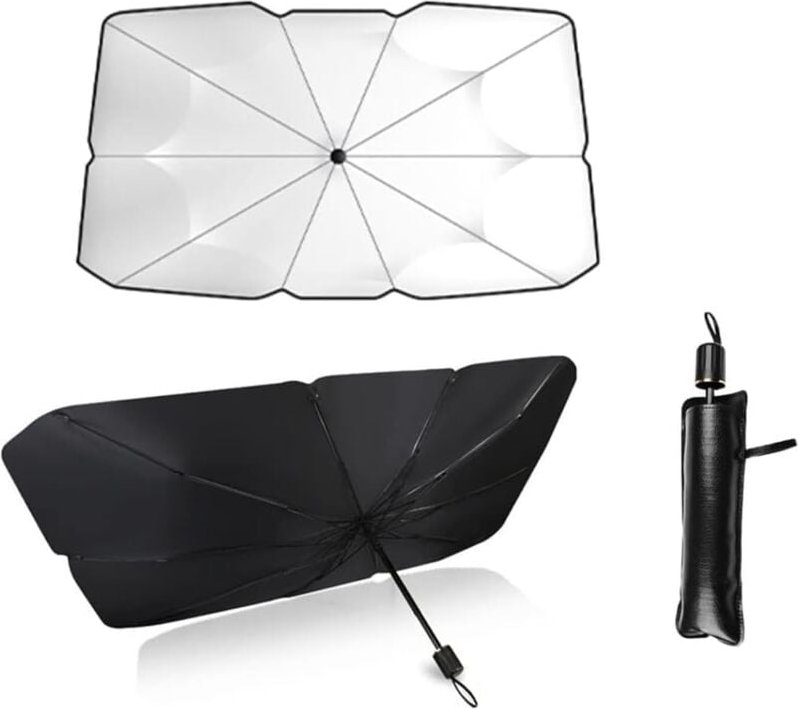 Auto-Sonnenschutz, Windschutzscheibe, Innenraum, faltbarer Auto-Regenschirm, blockiert 99,9 % UV-Strahlen, für Auto, suv...