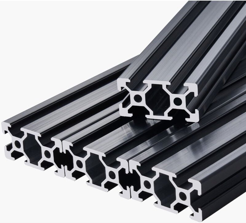 5 Stück 39,4 Zoll (1000 mm) T-Nut 2040 Aluminium-Strangpressprofil, eloxierte Linearschiene nach europäischem Standard, ...