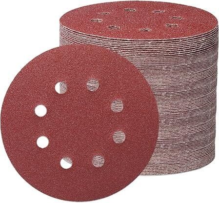 Bluedeer - 60 Stück Schleifpapier 125mm Klett, Profi Schleifscheiben (8 Loch) für Exzenterschleifer, Körnung 40, Hochwer...