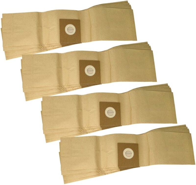 20x Staubbeutel kompatibel mit Floorpul Piccolo Staubsauger - Filterpapier, 63cm x 15cm braun - Vhbw