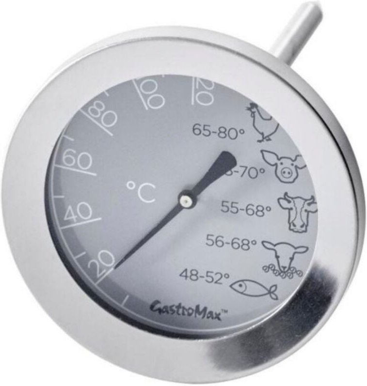 Bratenthermometer Edelstahl Temperaturbereich 0 °c - 120 °c