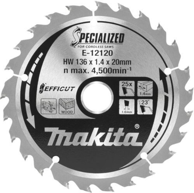 E-12120 efficut Sägeb.136x20x25Z - Makita