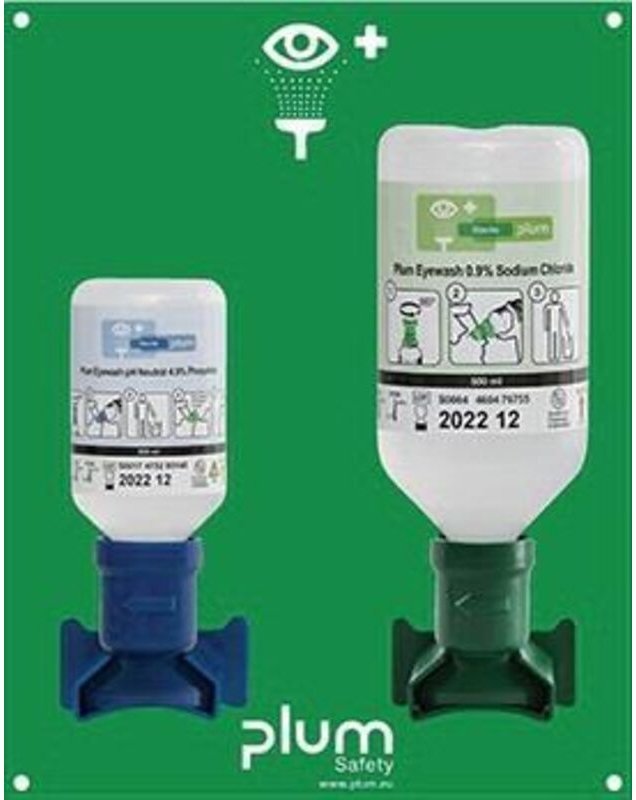 Plum - Augennotfallstation 1x200 ml pH Neutral,1x0,5l Augenspülung