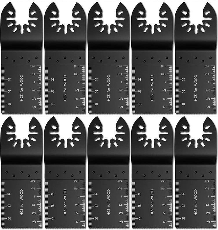 10 Stück 34 mm Sägeblätter aus hochkohlenstoffhaltigem Stahl, Multifunktions-Sägeblatt, Zubehörset für Elektrowerkzeug-S...