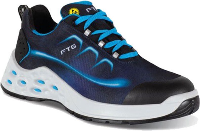 FTG Energy S3S FO SR ESD-Sicherheitsschuhe - 43 EU - Schwarz / Hellblau