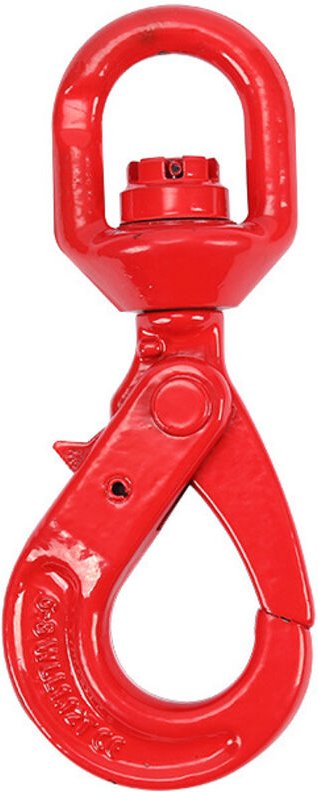 G80 Selbstsichernder Kranhaken, Sicherheits-Drehhaken aus geschmiedetem Stahl für Automobilschiffe (2T 22cm)