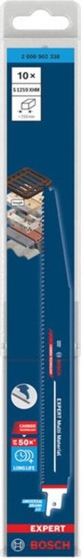 Bosch EXPERT Säbelsägeblatt Multi Material S1259XHM, 10-tlg.
