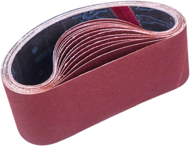 Schleifband 75 x 533 mm, gemischte Schleifbänder (3 Körnungen 80/120/150/240/400) für Bandschleifer (15 Stück)
