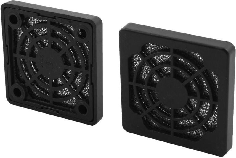 2 x 50-mm-PC-Lüftergehäuse-Staubfilterabdeckungen