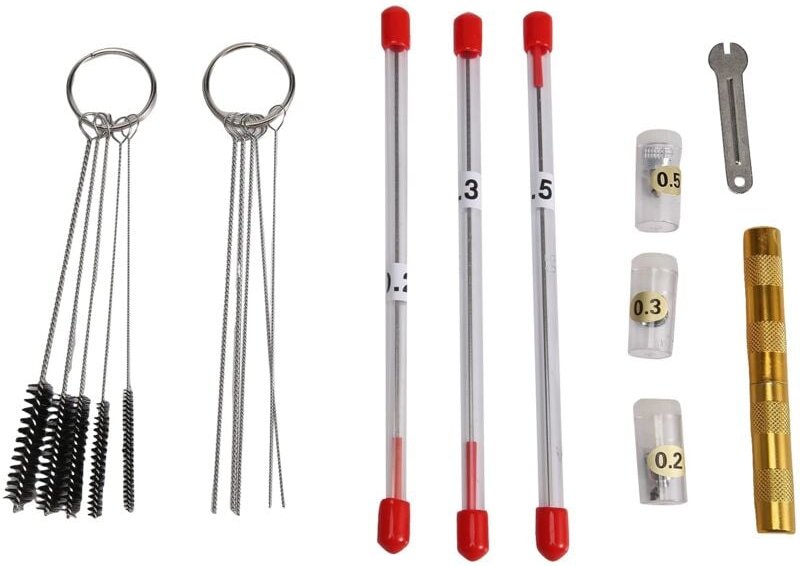 21Pcs Airbrush Düse Kappe Kit Nadel Ersatz Teile Nadeln Reinigung Teil